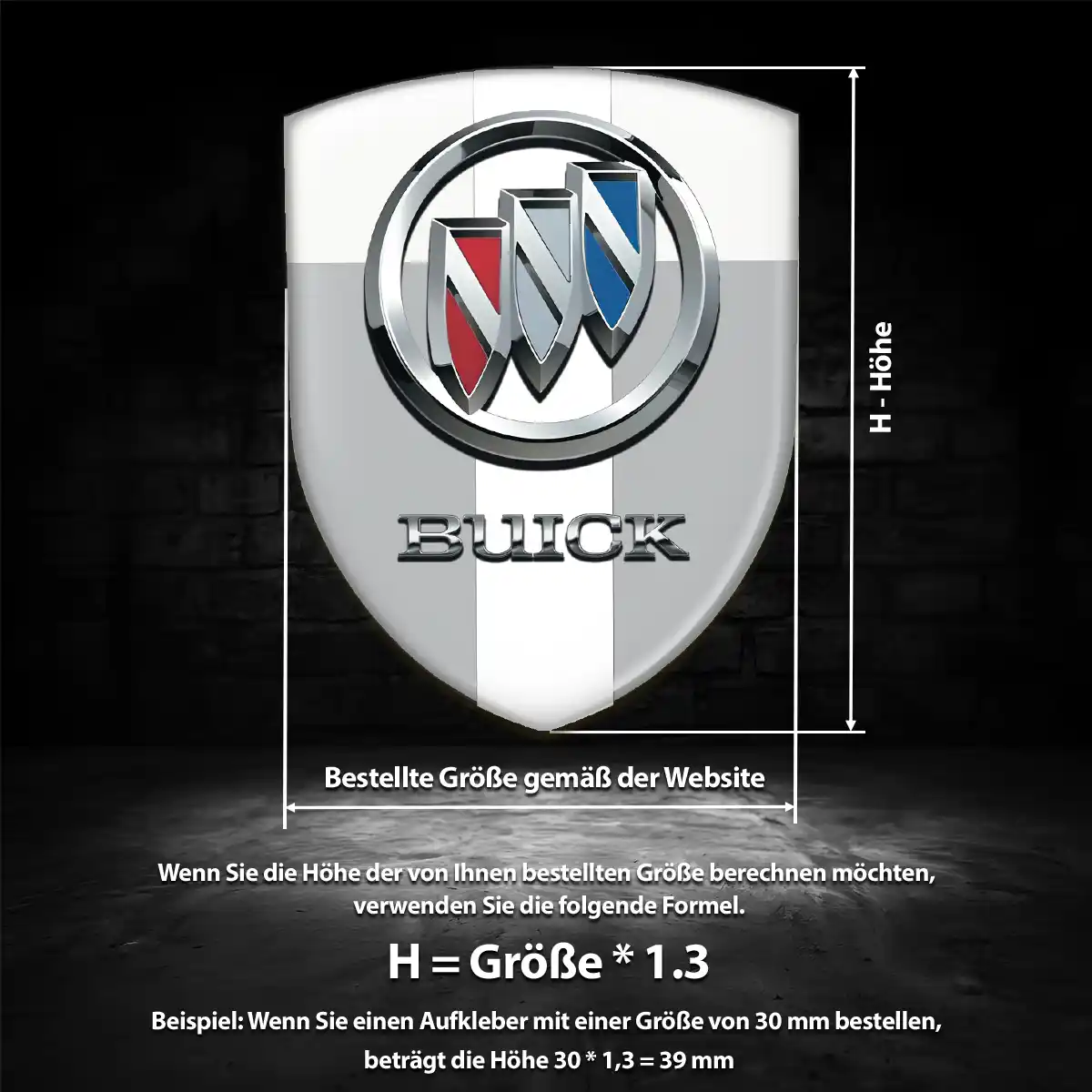 Buick Aufkleber Emblem Markenedition