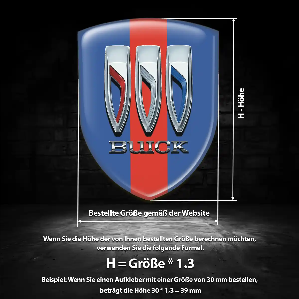 Buick Aufkleber Emblem Premium-Edition
