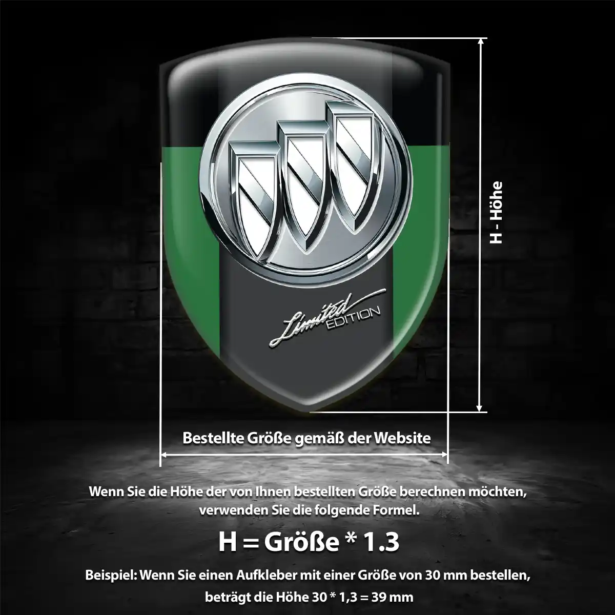 Buick Aufkleber Emblem Premiumqualität
