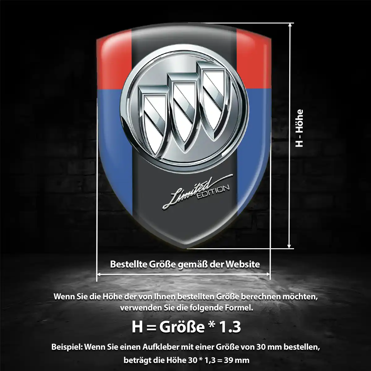 Buick Aufkleber Emblem Stilvolles Design