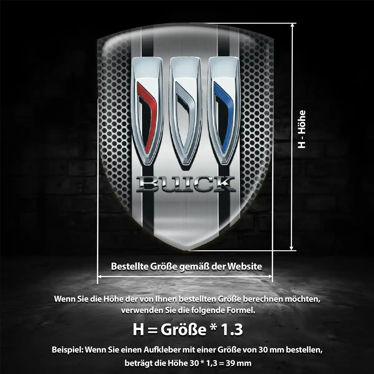Buick Aufkleber Emblem Tuningfahrzeug