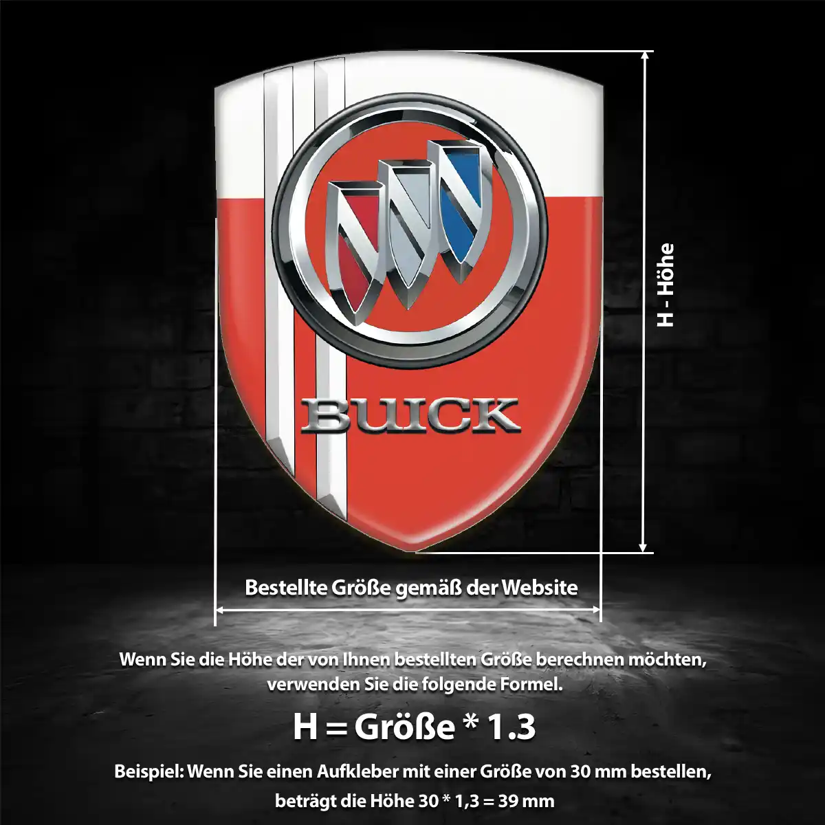 Buick Aufkleber Emblem Wappen Auto Elegantes Design