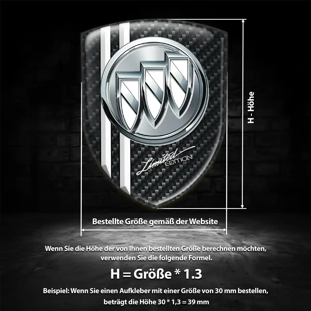 Buick Aufkleber Emblem Wappen Auto Exterieurdesign