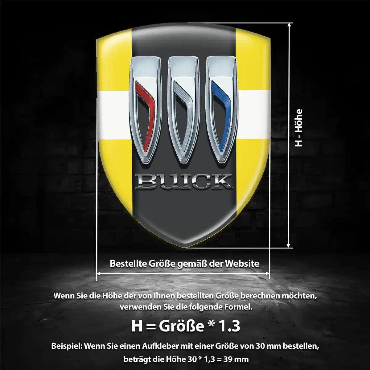 Buick Aufkleber Emblem Wappen Auto Hochwertiges Harz