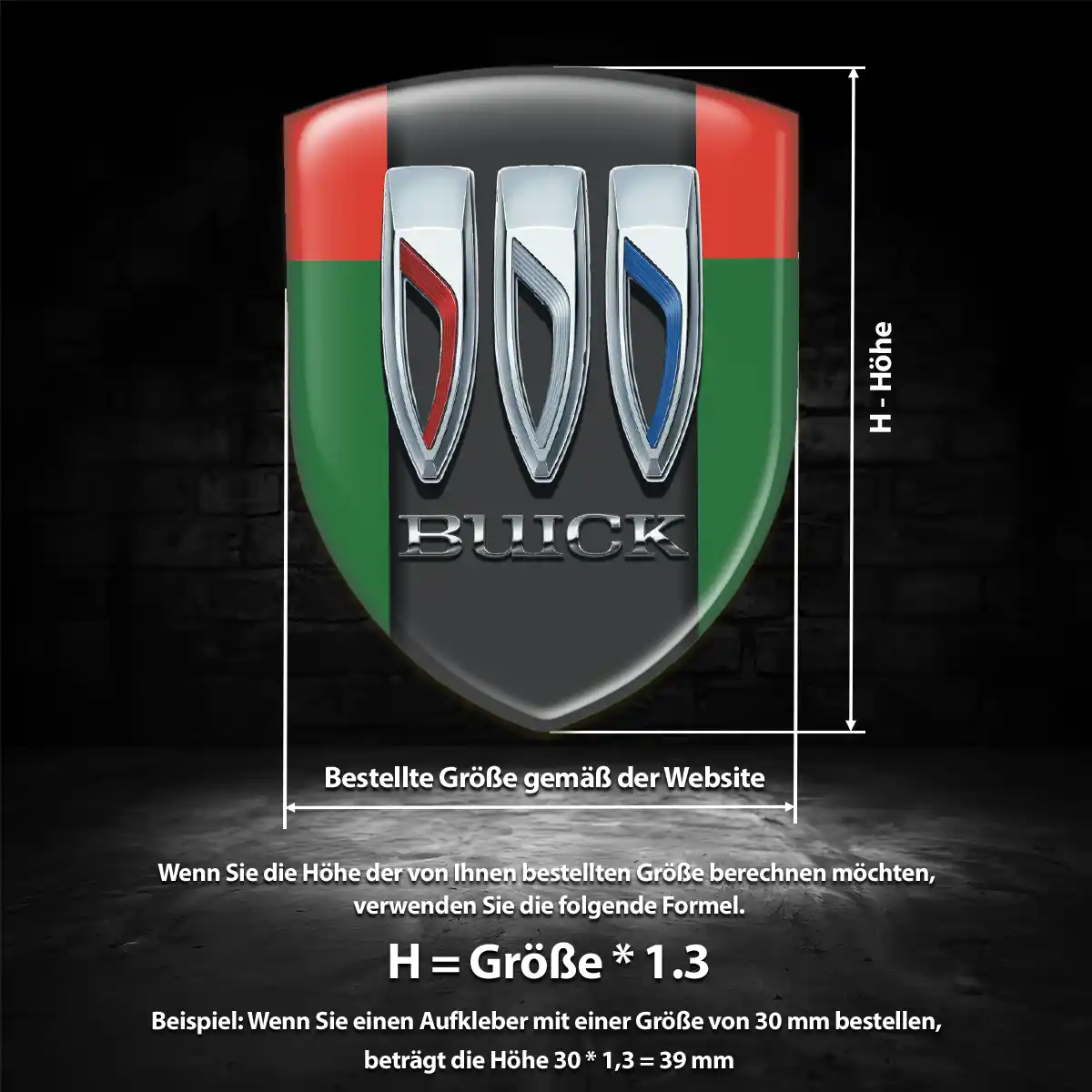 Buick Aufkleber Emblem Wappen Auto Interieurdesign