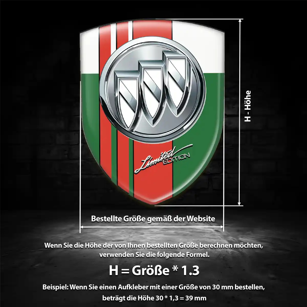 Buick Aufkleber Emblem Wappen Auto Limitierte Auflage