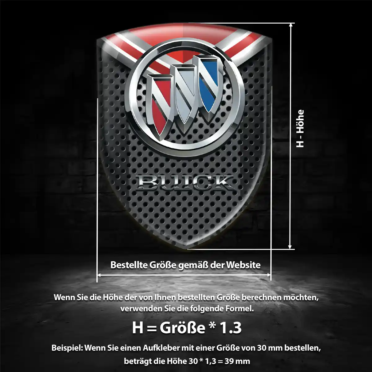 Buick Aufkleber Emblem Wappen Auto Markenedition