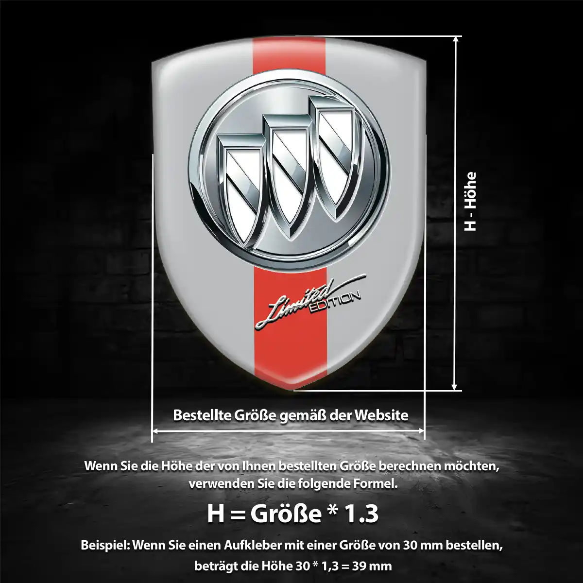 Buick Aufkleber Emblem Wappen Auto Premium-Edition