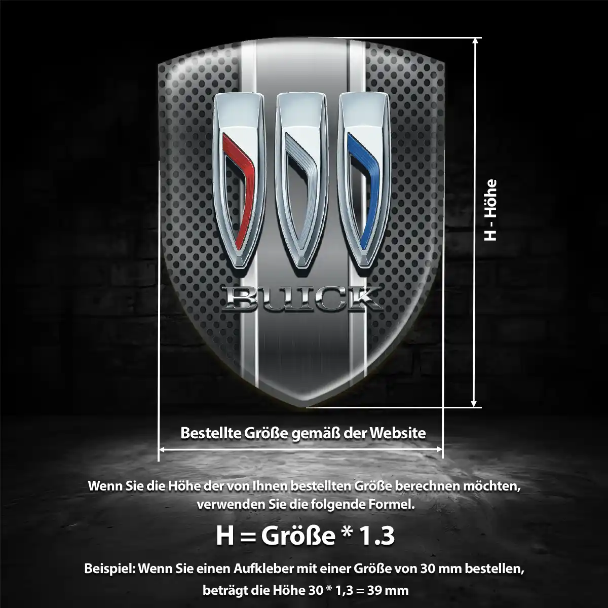 Buick Aufkleber Emblem Wappen Auto Premiumqualität