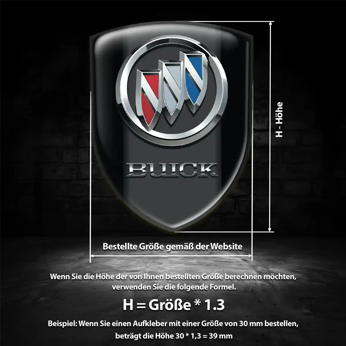 Buick Aufkleber Emblem Wappen Auto Tuningfahrzeug