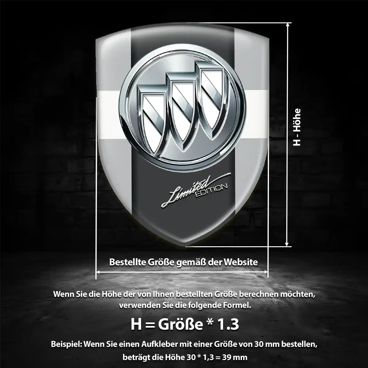 Buick Aufkleber Emblem Wappen Edles Design