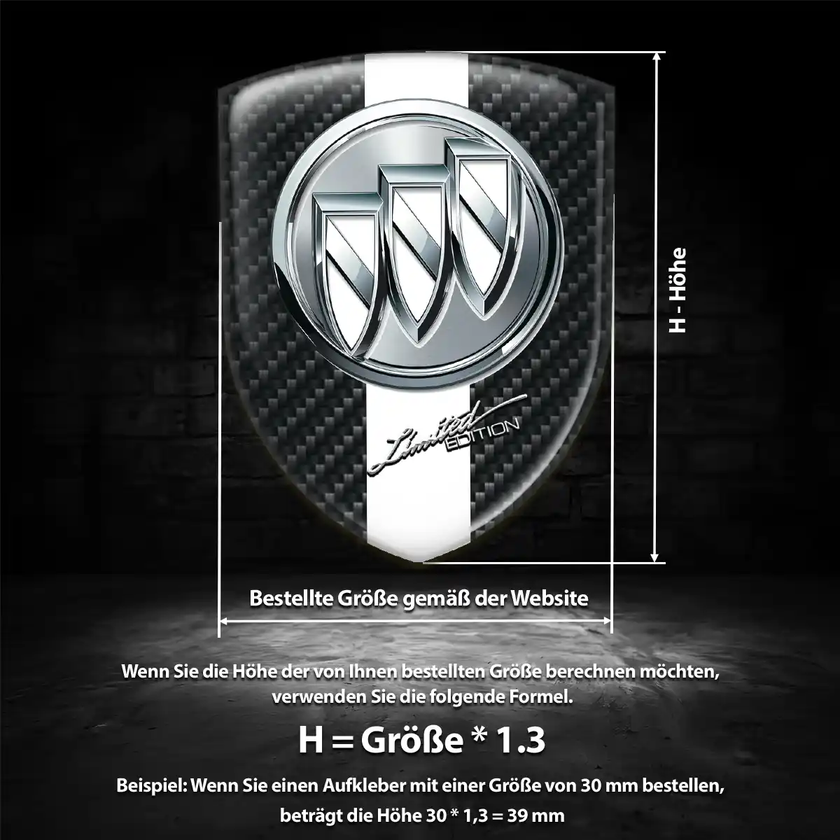 Buick Aufkleber Emblem Wappen Elegantes Design