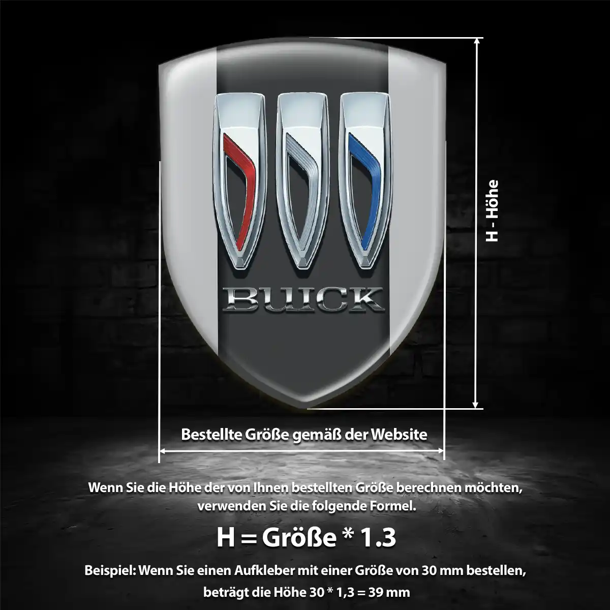 Buick Aufkleber Emblem Wappen Exterieurdesign