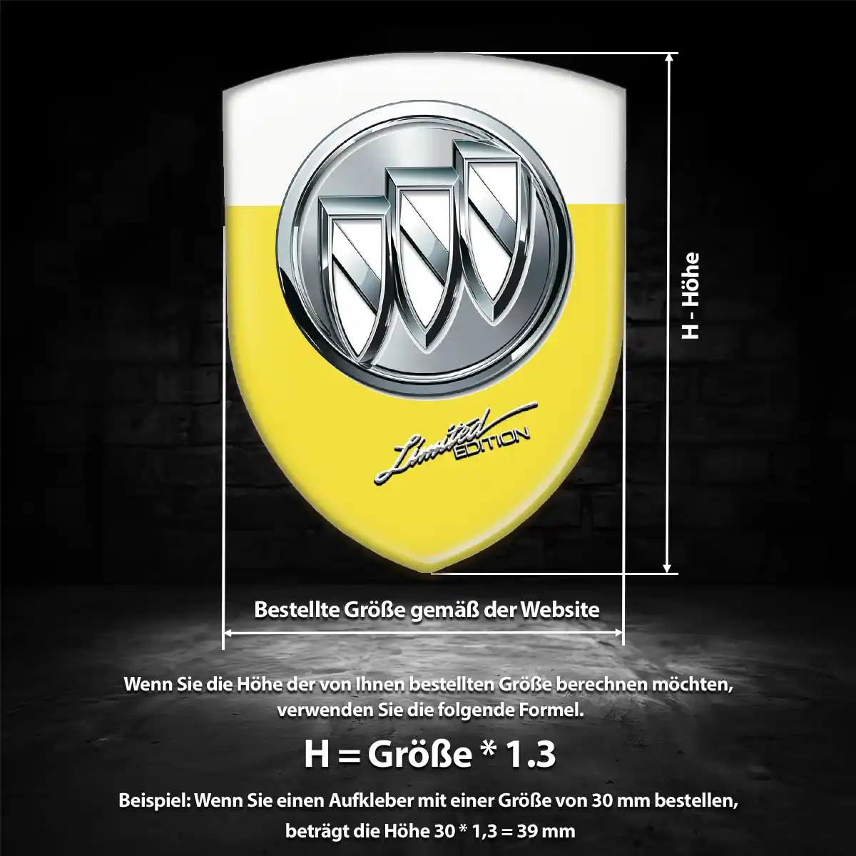 Buick Aufkleber Emblem Wappen Hohe Qualität