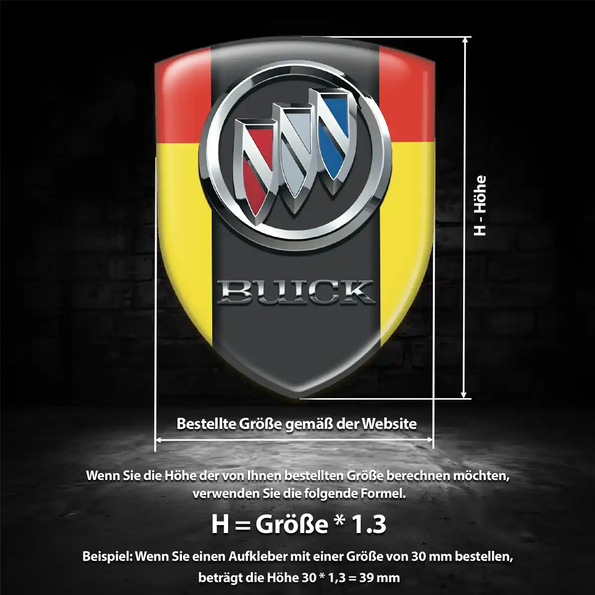 Buick Aufkleber Emblem Wappen Limitierte Auflage