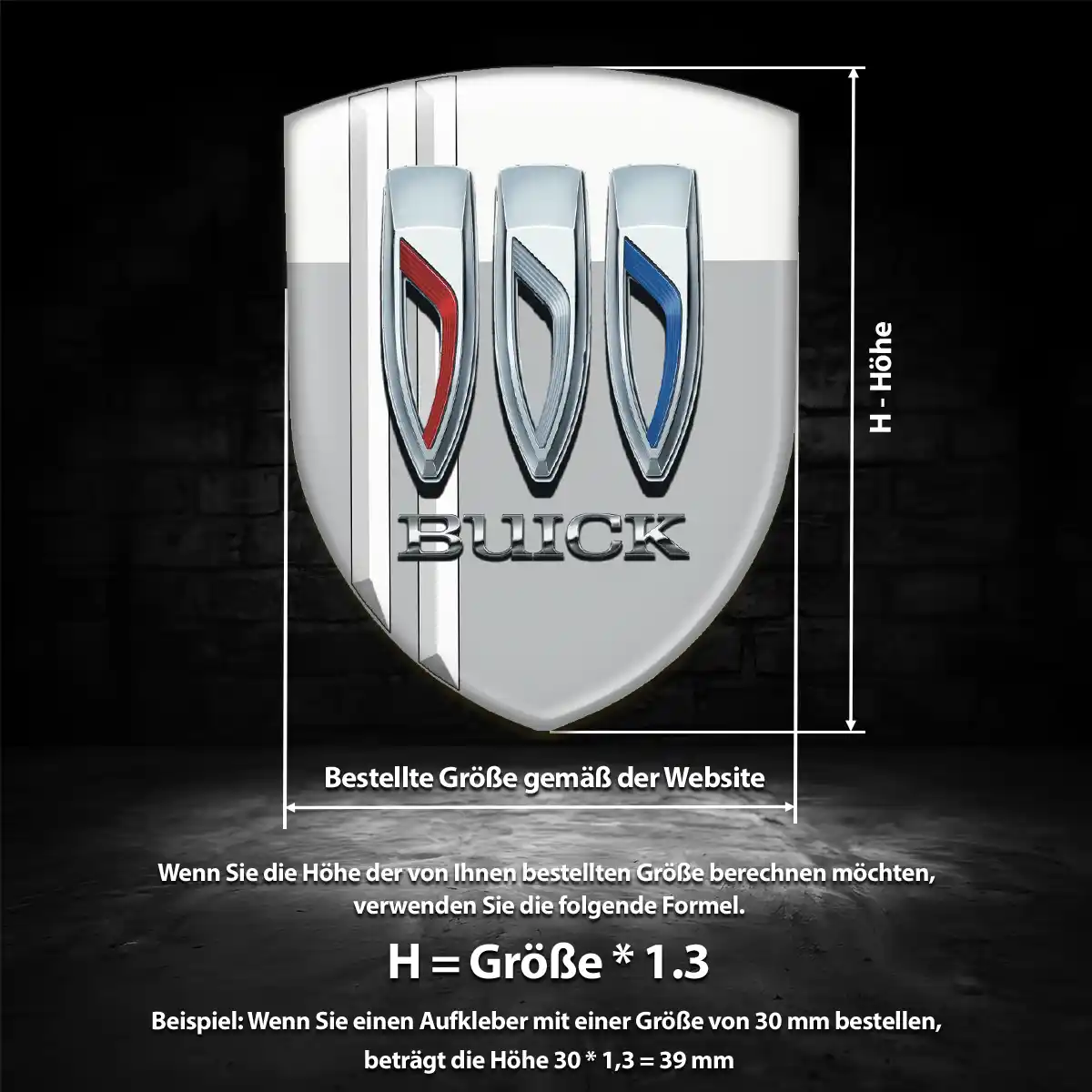 Buick Aufkleber Emblem Wappen Luxus-Edition