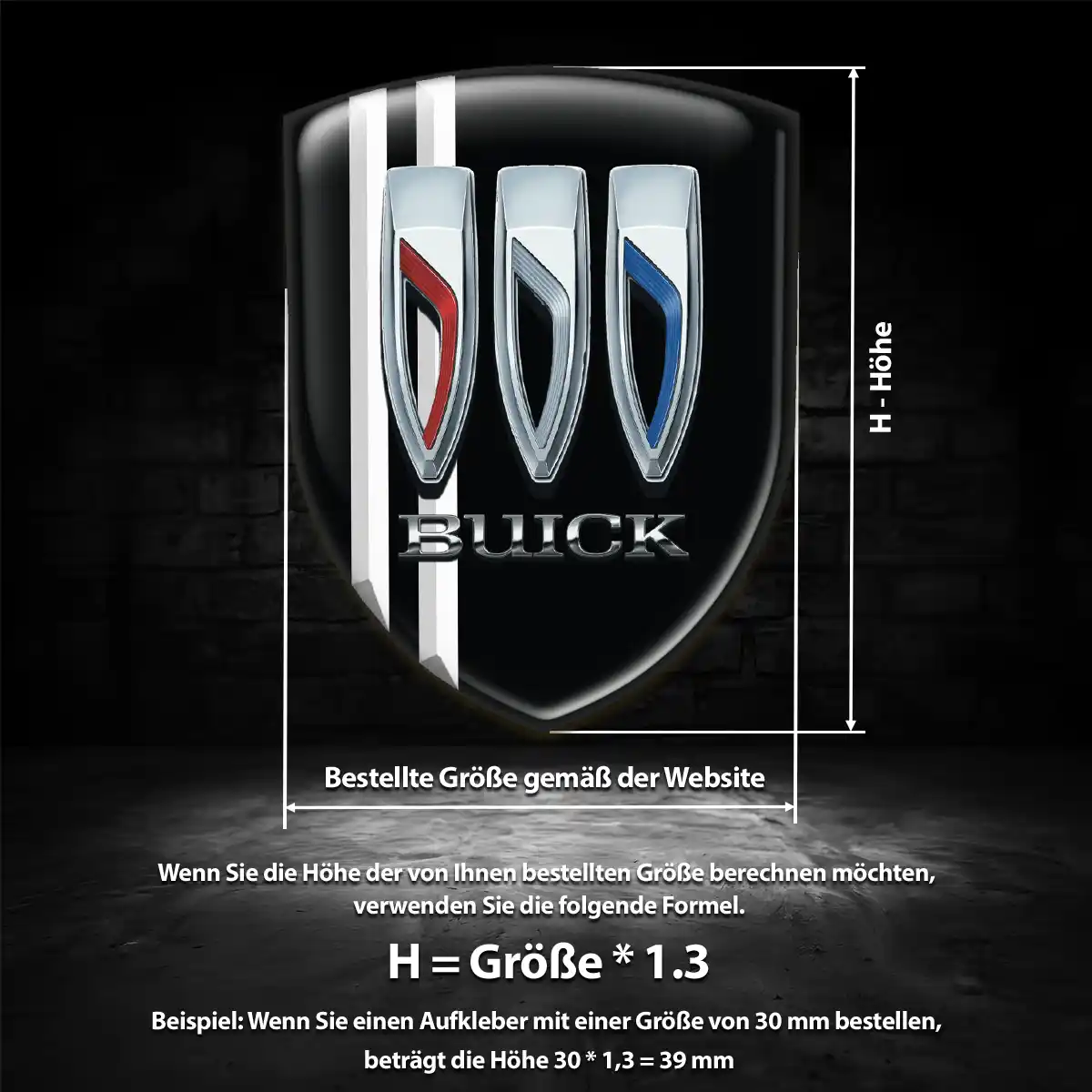 Buick Aufkleber Emblem Wappen Markenedition