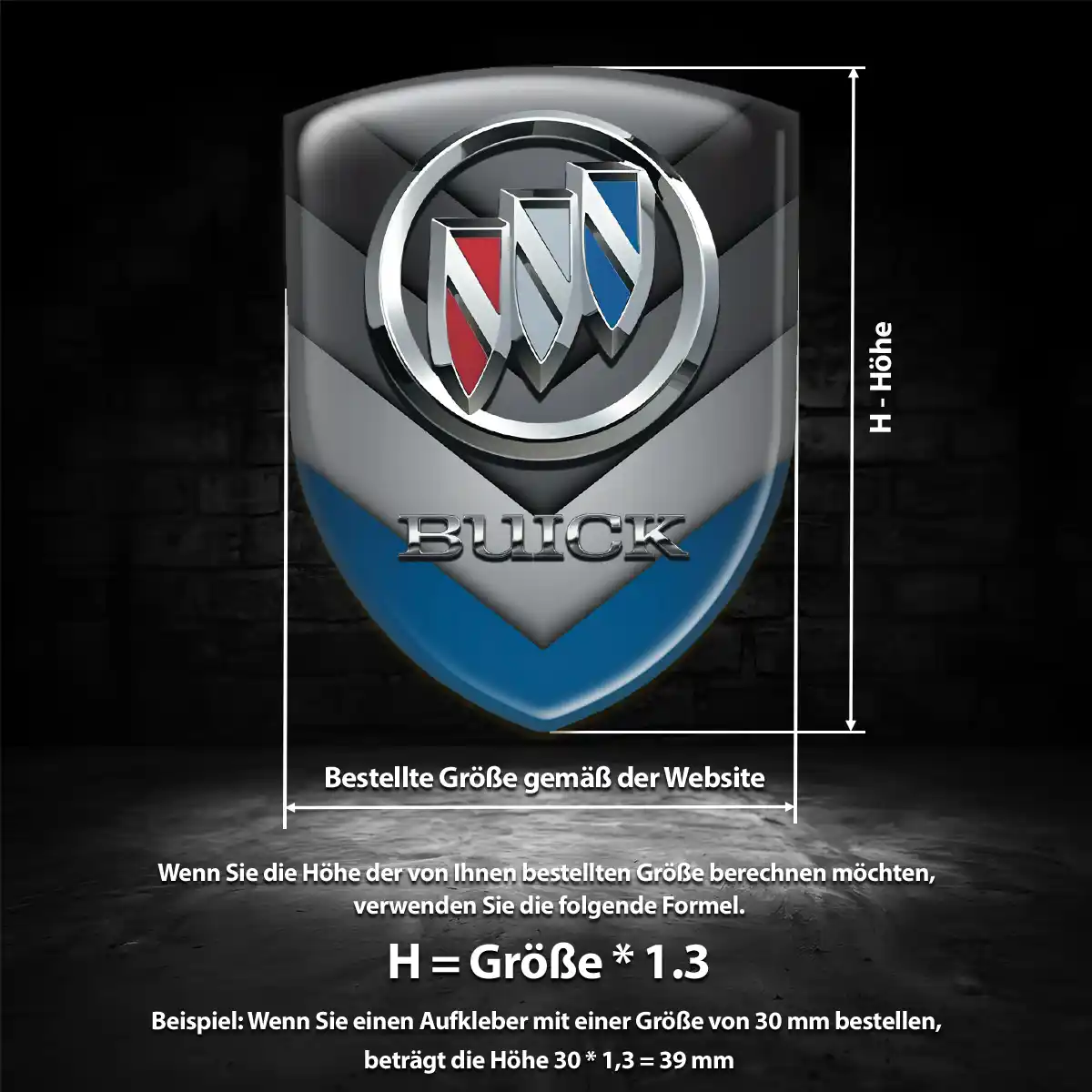 Buick Aufkleber Emblem Wappen Stilvolles Design