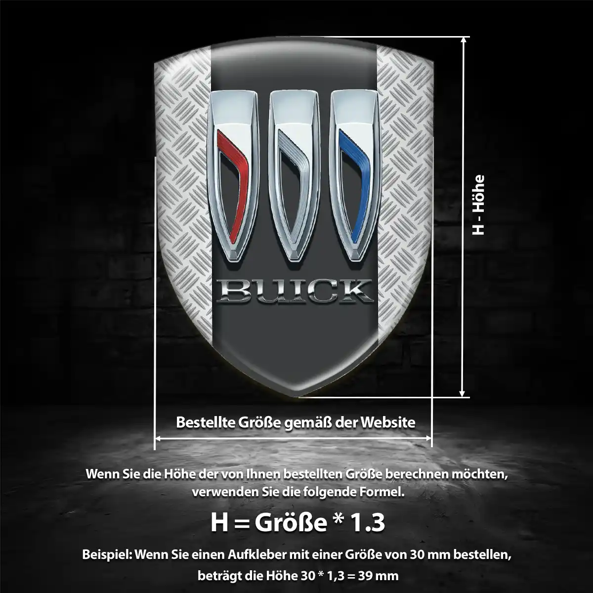 Buick Aufkleber Embleme Silikon Auto Exterieurdesign