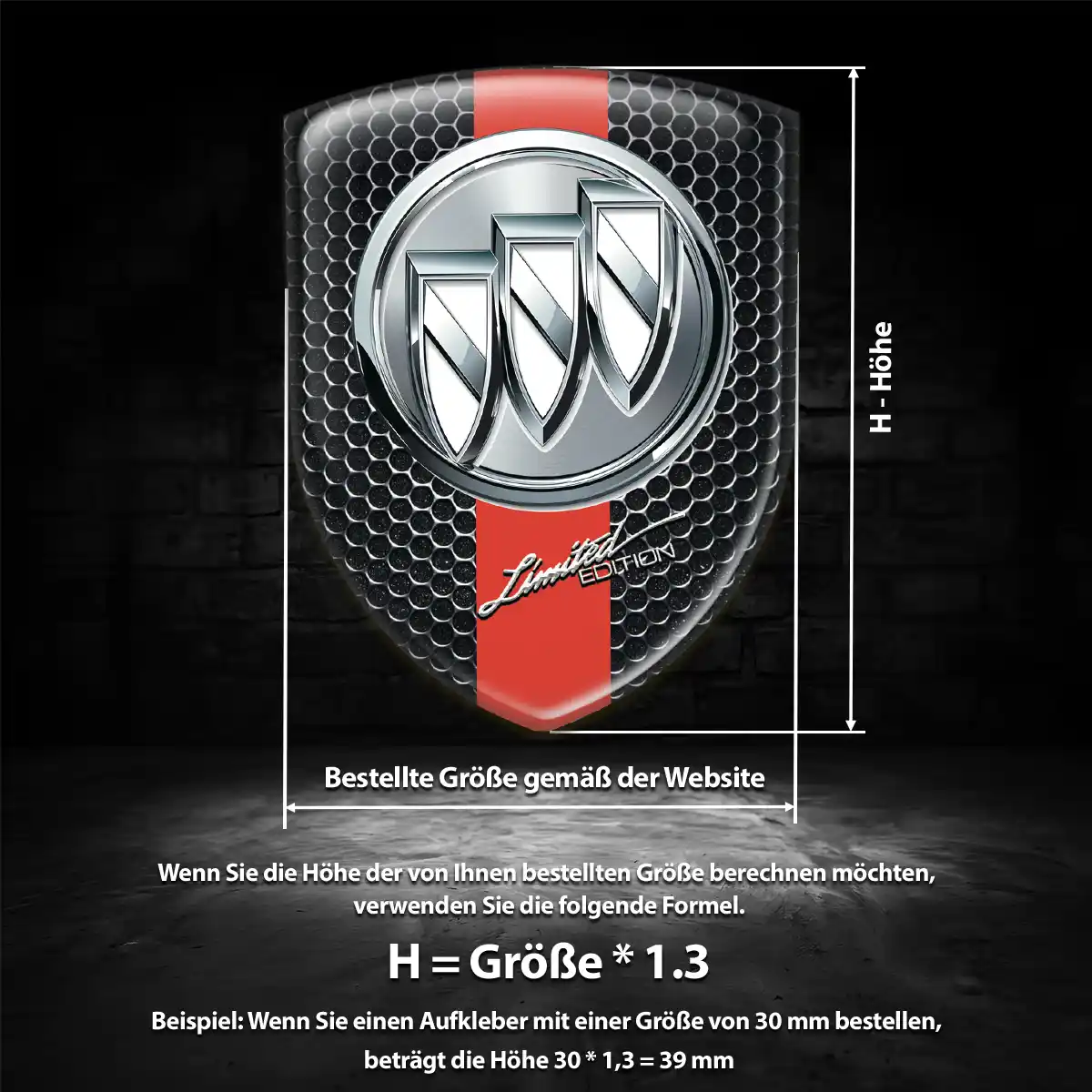 Buick Aufkleber Embleme Silikon Auto Hochwertiges Harz