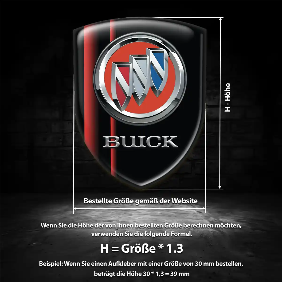 Buick Aufkleber Embleme Silikon Auto Hohe Qualität