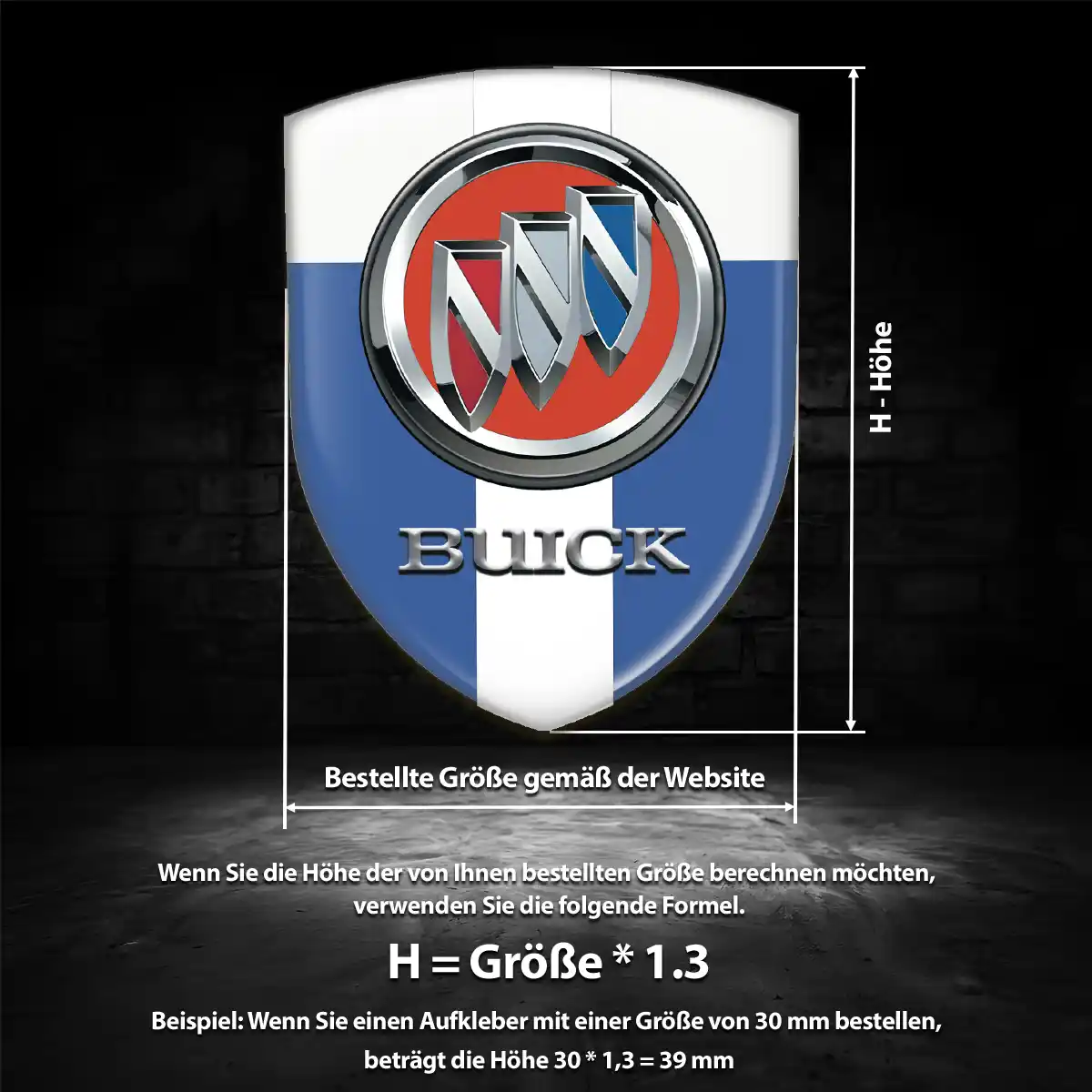 Buick Aufkleber Embleme Silikon Auto Interieurdesign