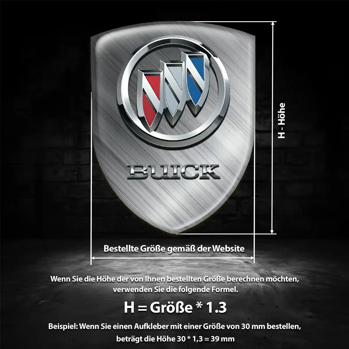 Buick Aufkleber Embleme Silikon Auto Limitierte Auflage