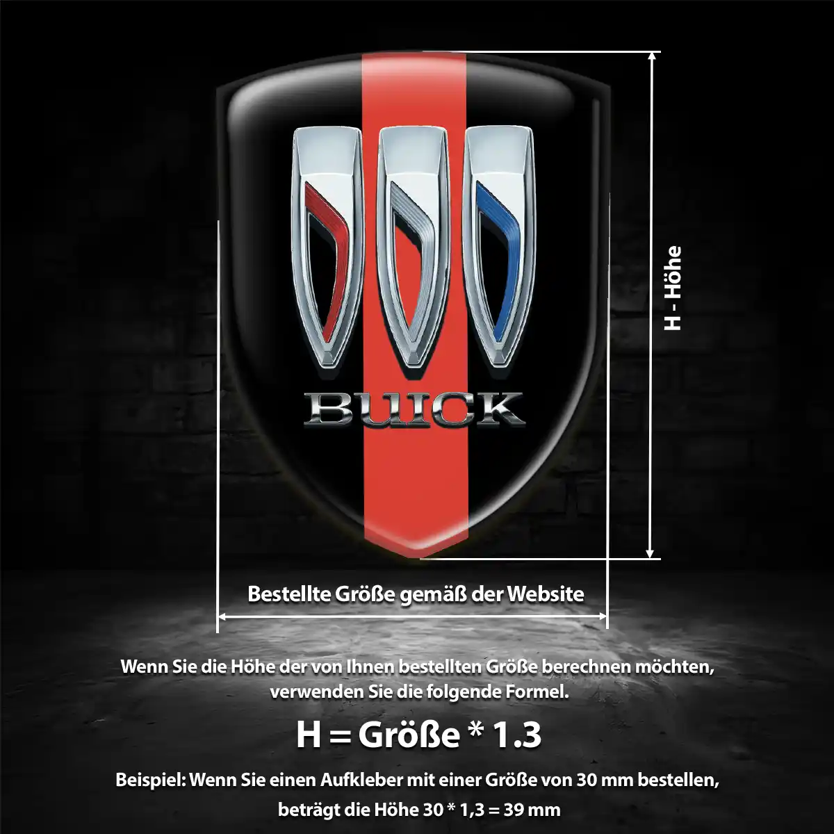 Buick Aufkleber Embleme Silikon Auto Markenedition
