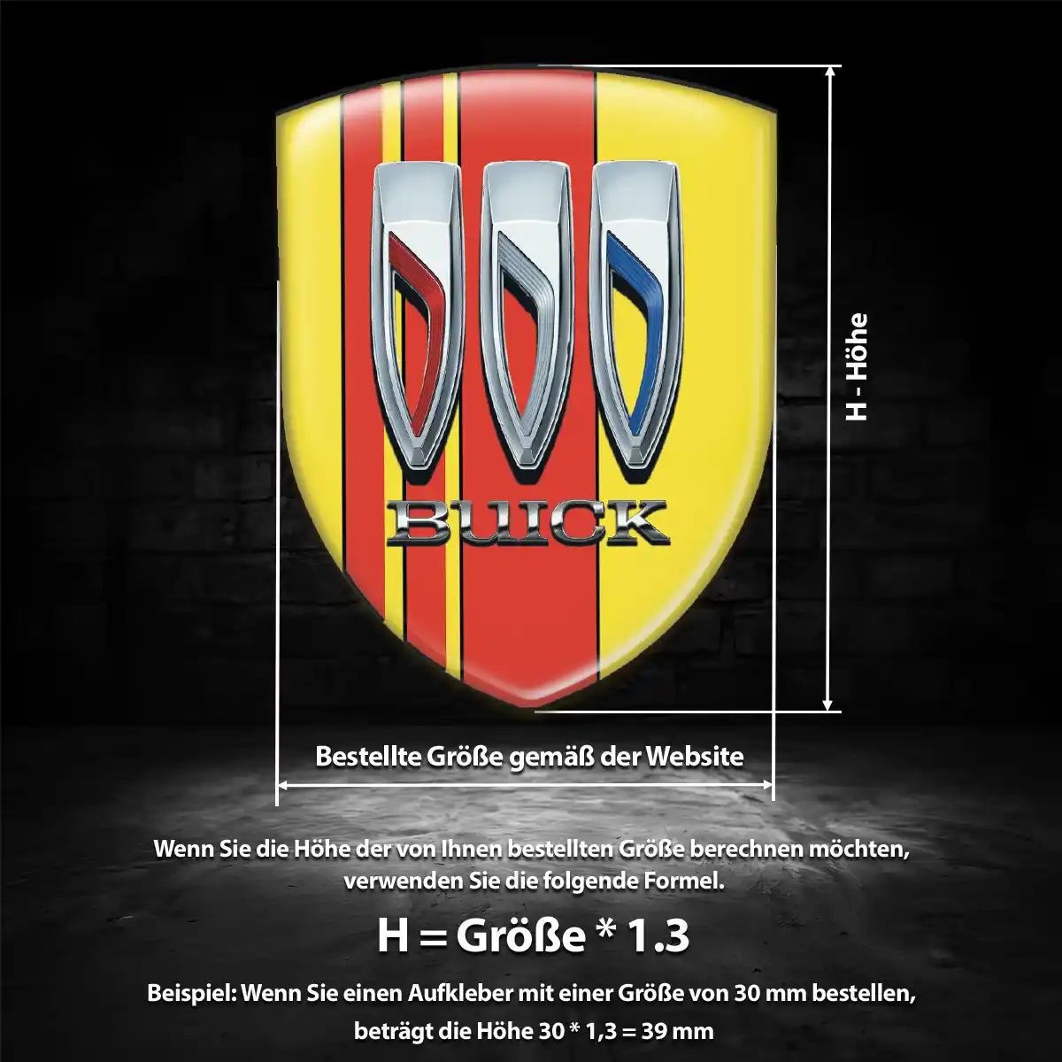 Buick Aufkleber Embleme Silikon Auto Tuningfahrzeug