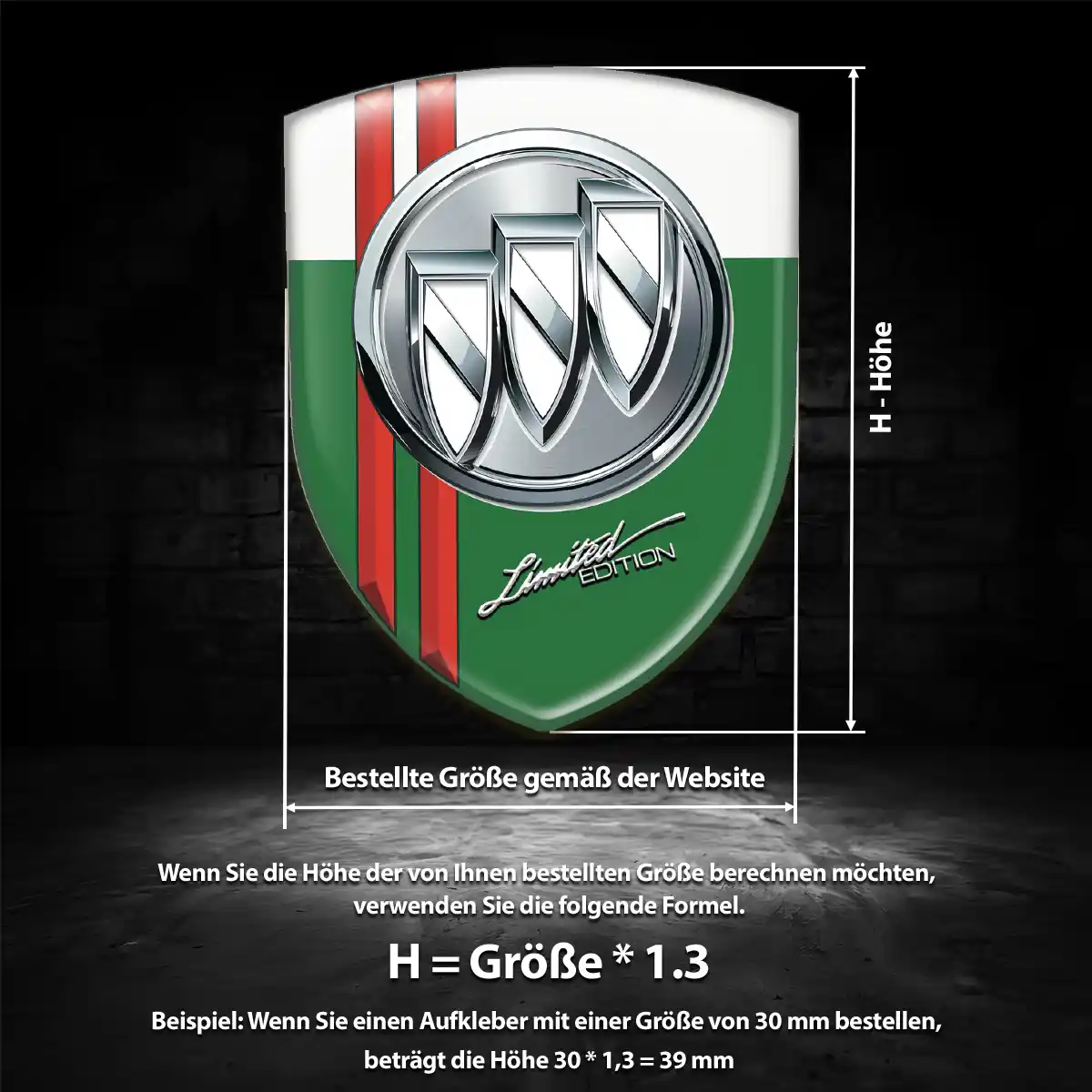 Buick Aufkleber Embleme Silikon Elegantes Design