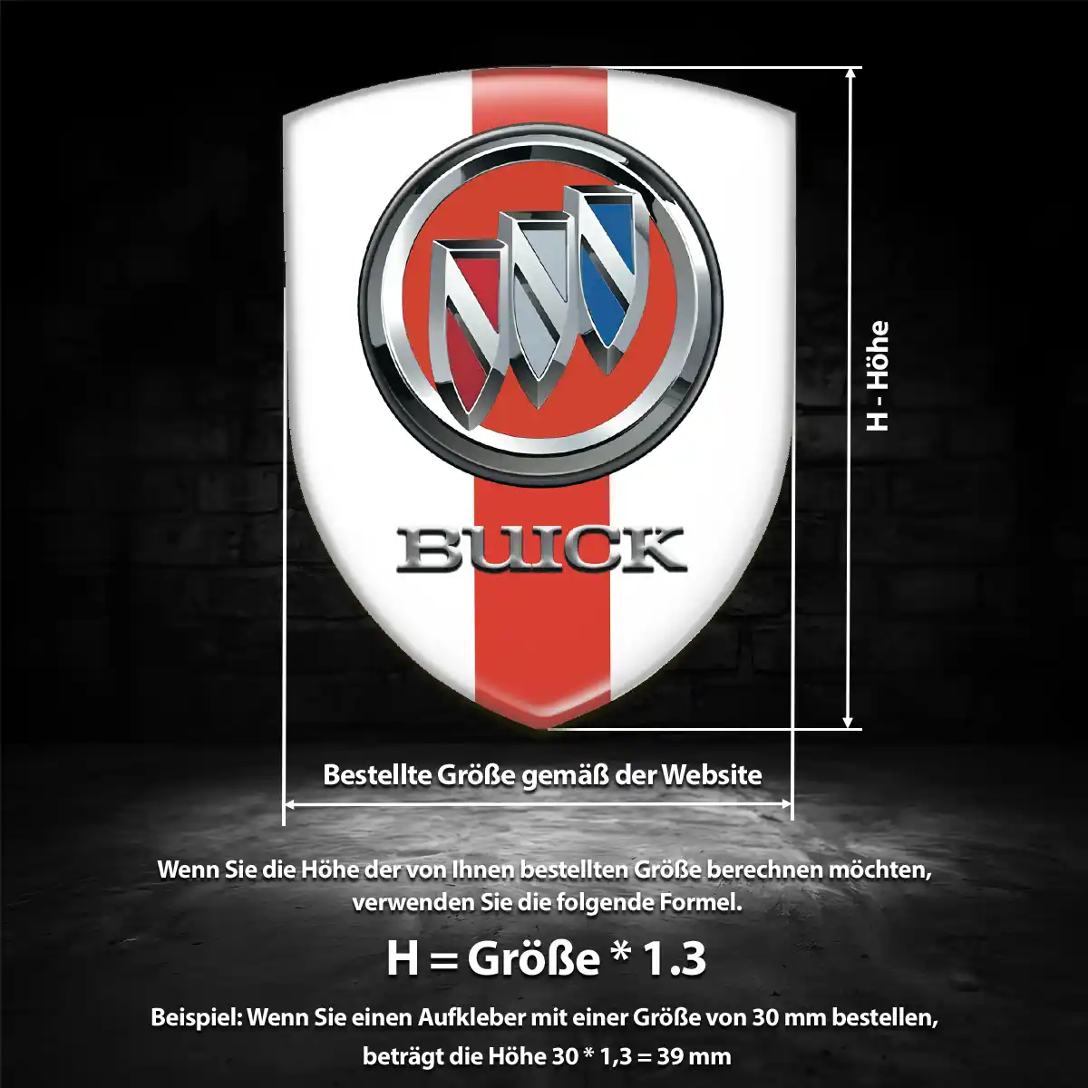 Buick Aufkleber Embleme Silikon Hochwertiges Harz
