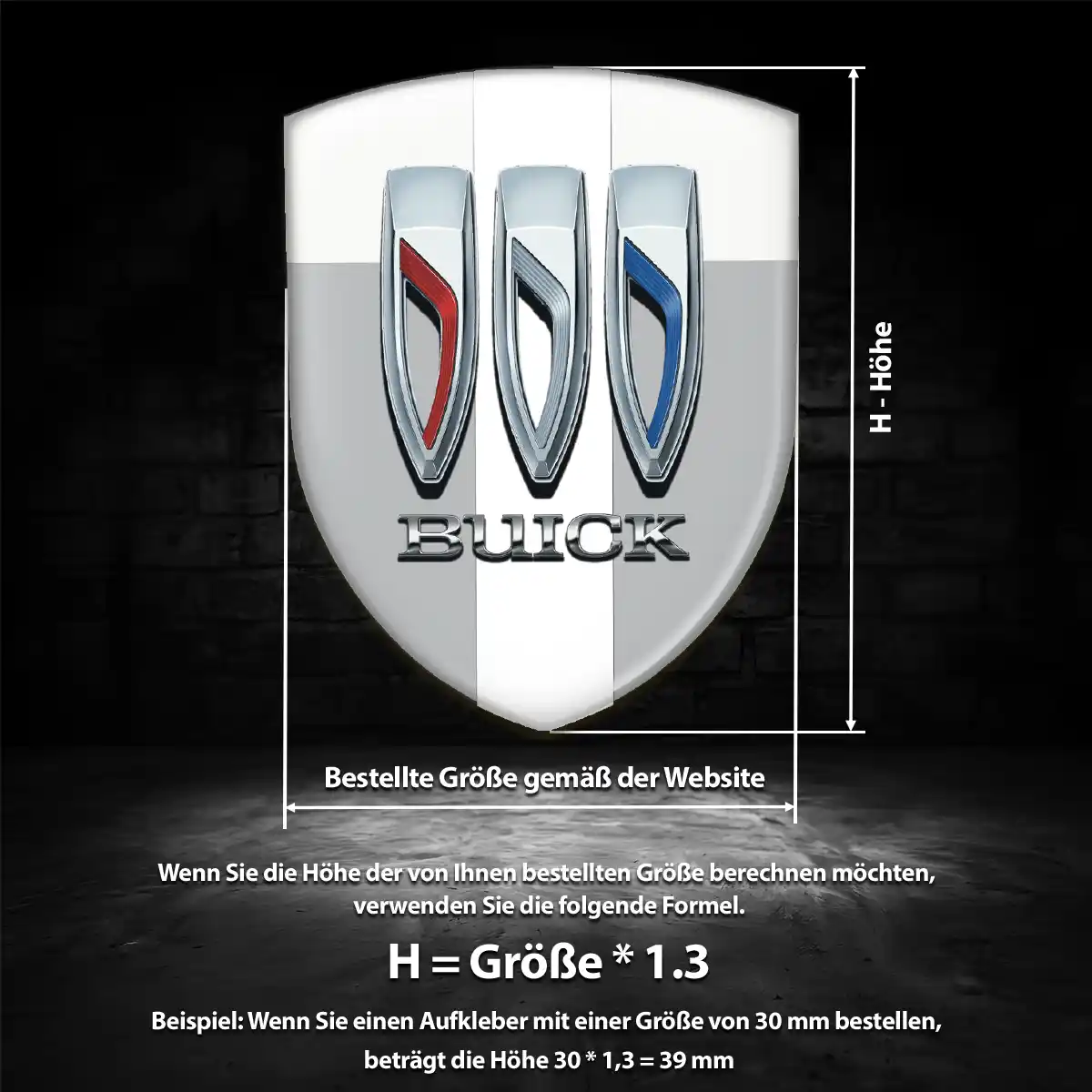 Buick Aufkleber Embleme Silikon Interieurdesign