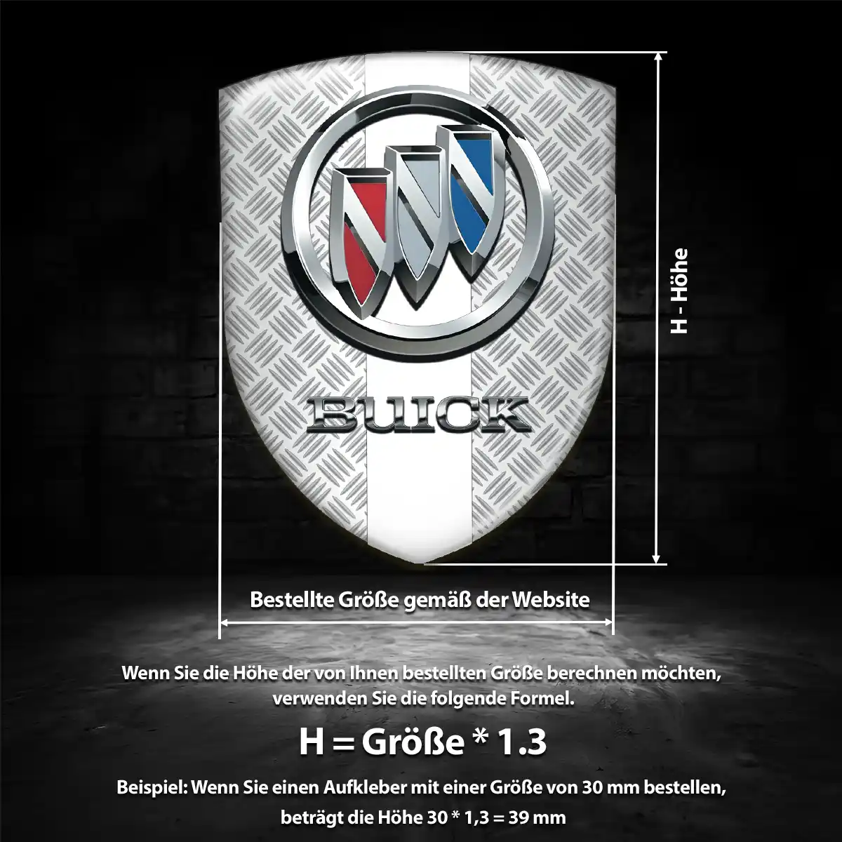 Buick Aufkleber Embleme Silikon Markenedition