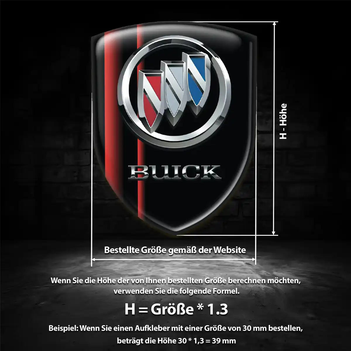 Buick Aufkleber Embleme Silikon Premium-Edition