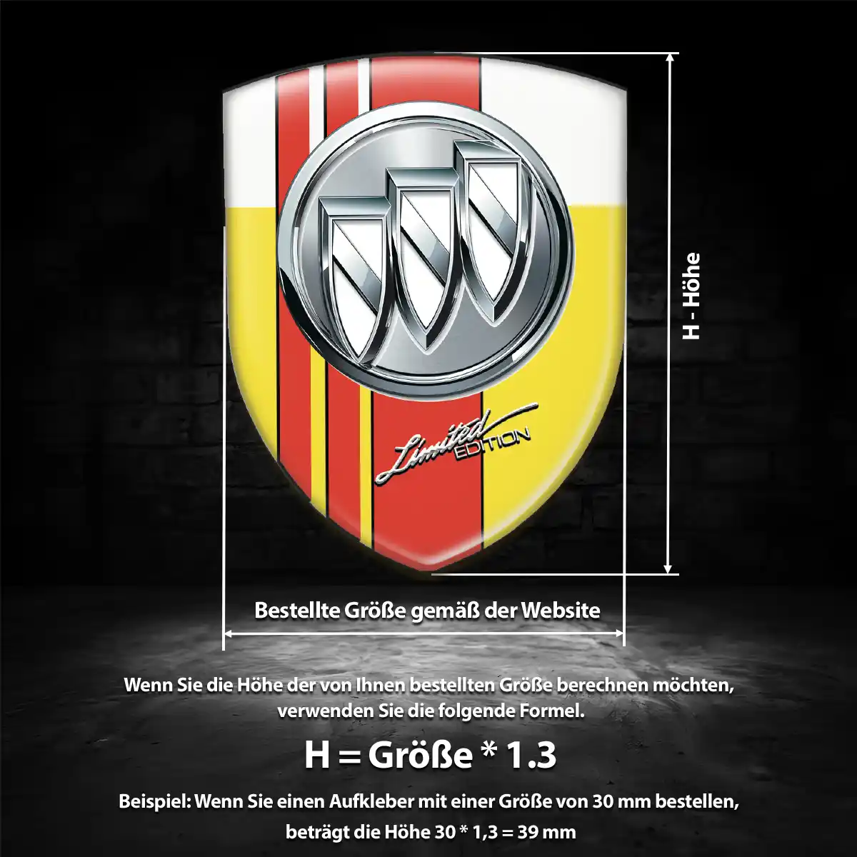 Buick Aufkleber Embleme Silikon Premiumqualität
