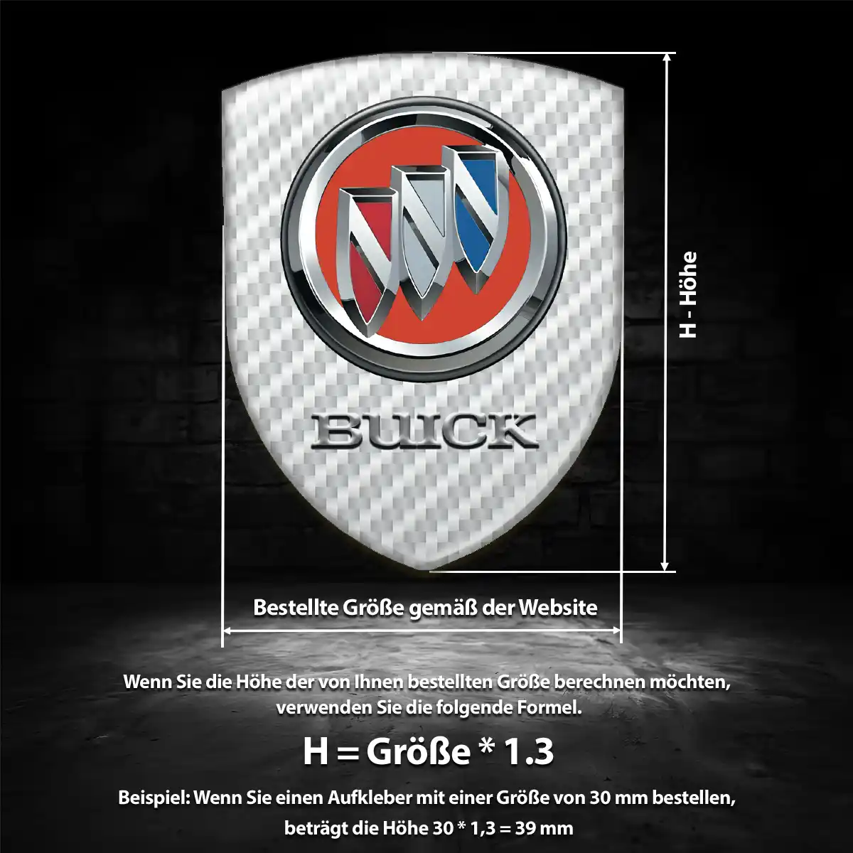 Buick Aufkleber Embleme Silikon Stilvolles Design