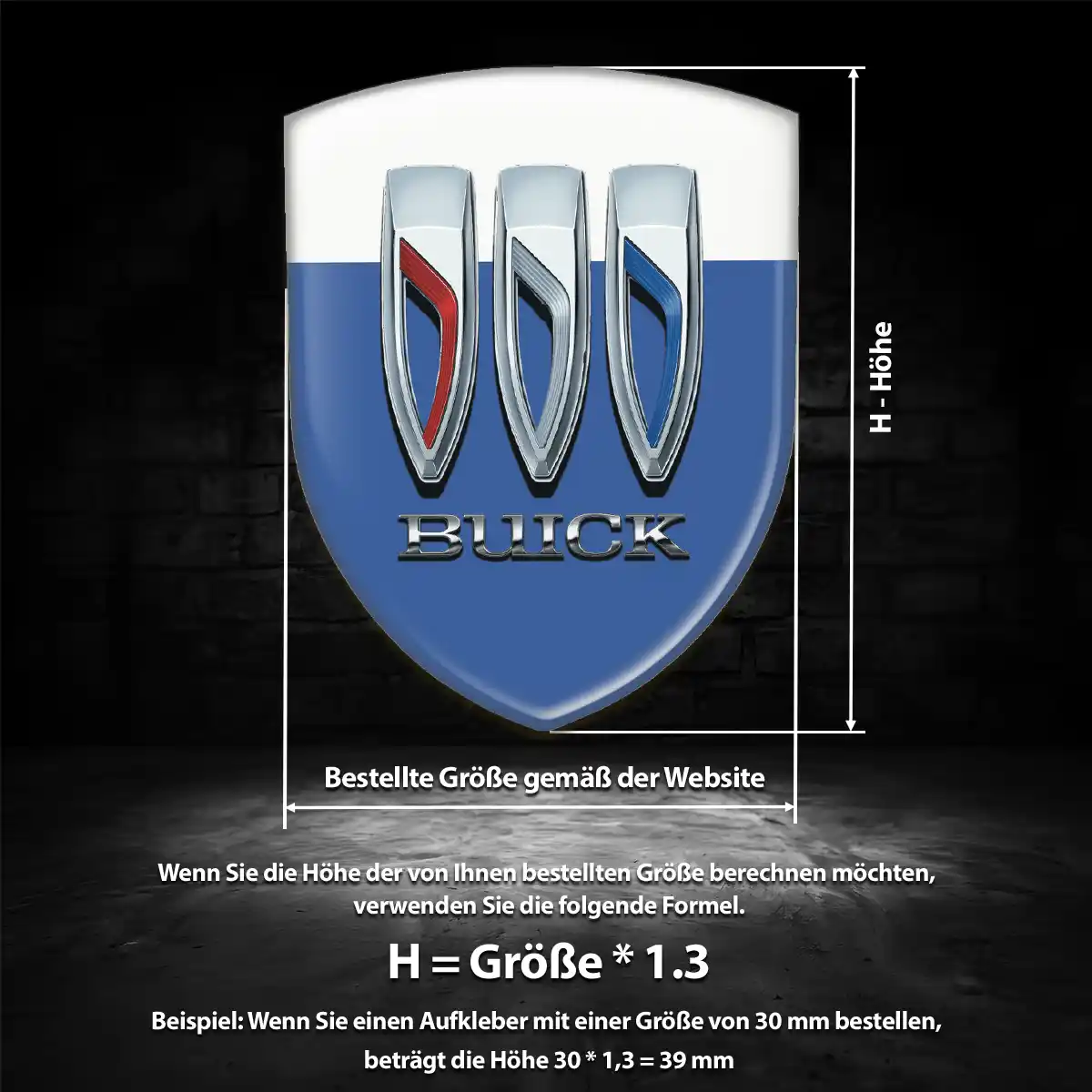 Buick Aufkleber Embleme Silikon Tuningfahrzeug