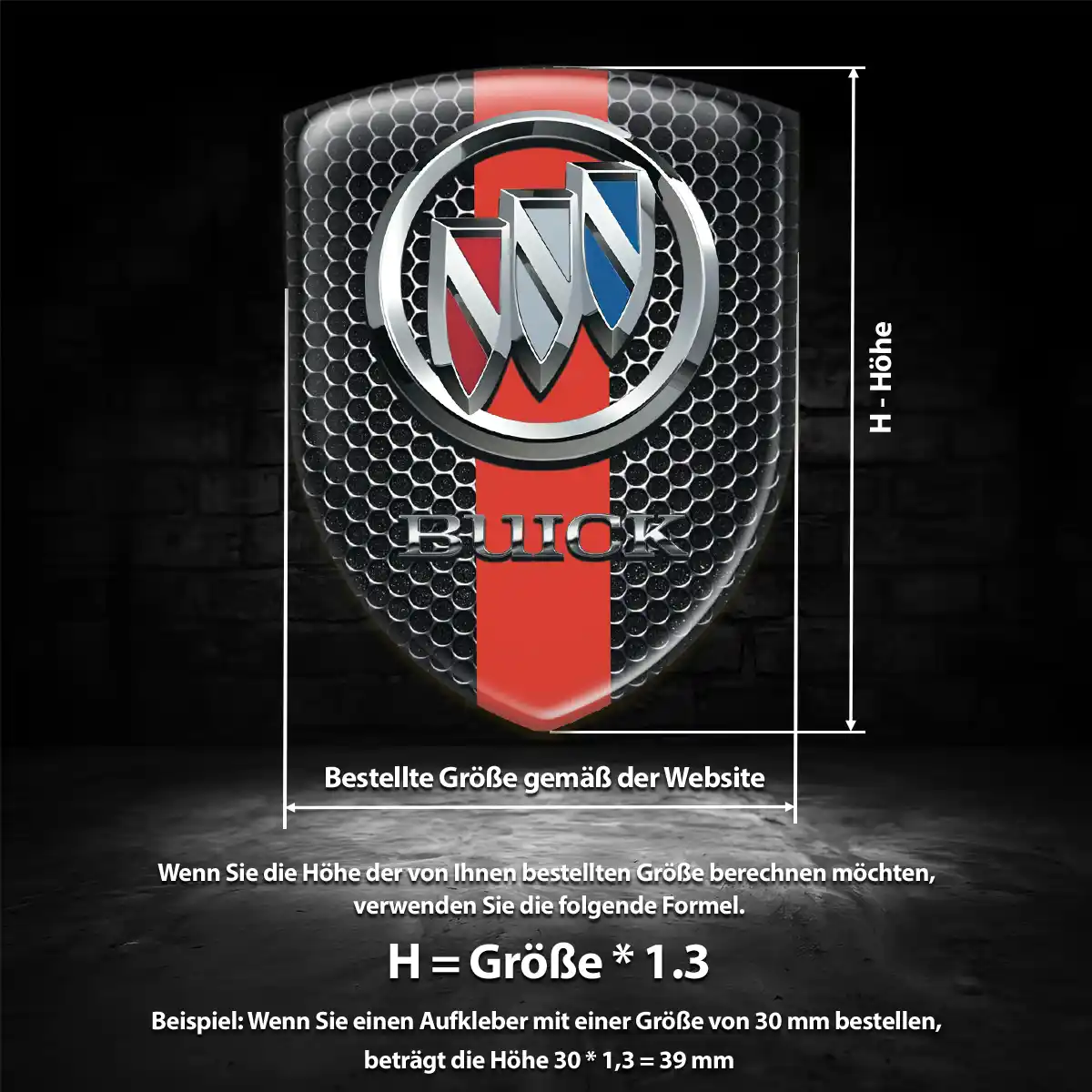 Buick Aufkleber Hochwertiges Harz