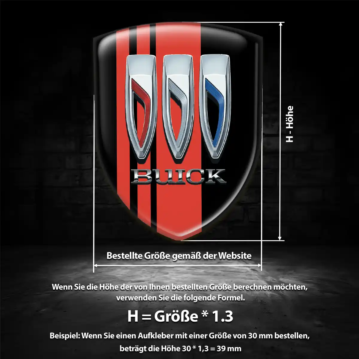 Buick Aufkleber Premiumqualität