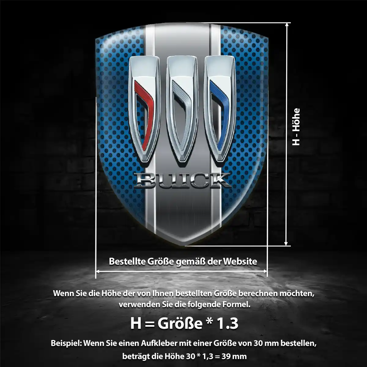 Buick Aufkleber Silikon Embleme Auto Exterieurdesign