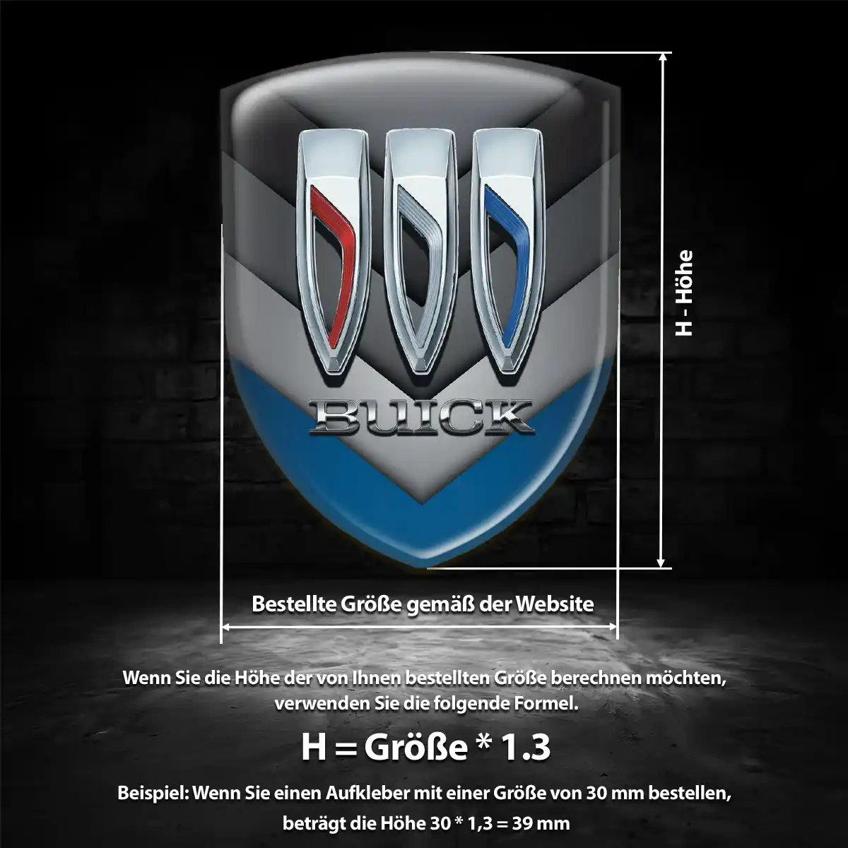 Buick Aufkleber Silikon Embleme Auto Hochwertiges Harz