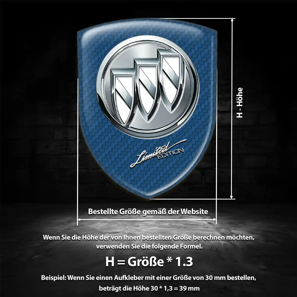 Buick Aufkleber Silikon Embleme Auto Hohe Qualität