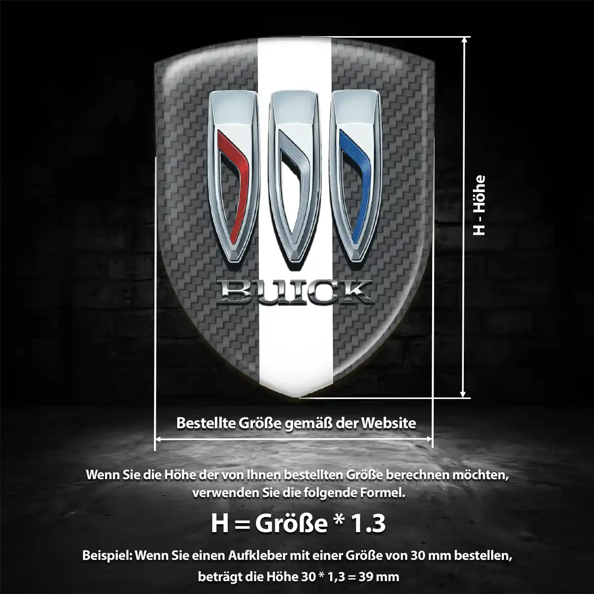 Buick Aufkleber Silikon Embleme Auto Luxus-Edition