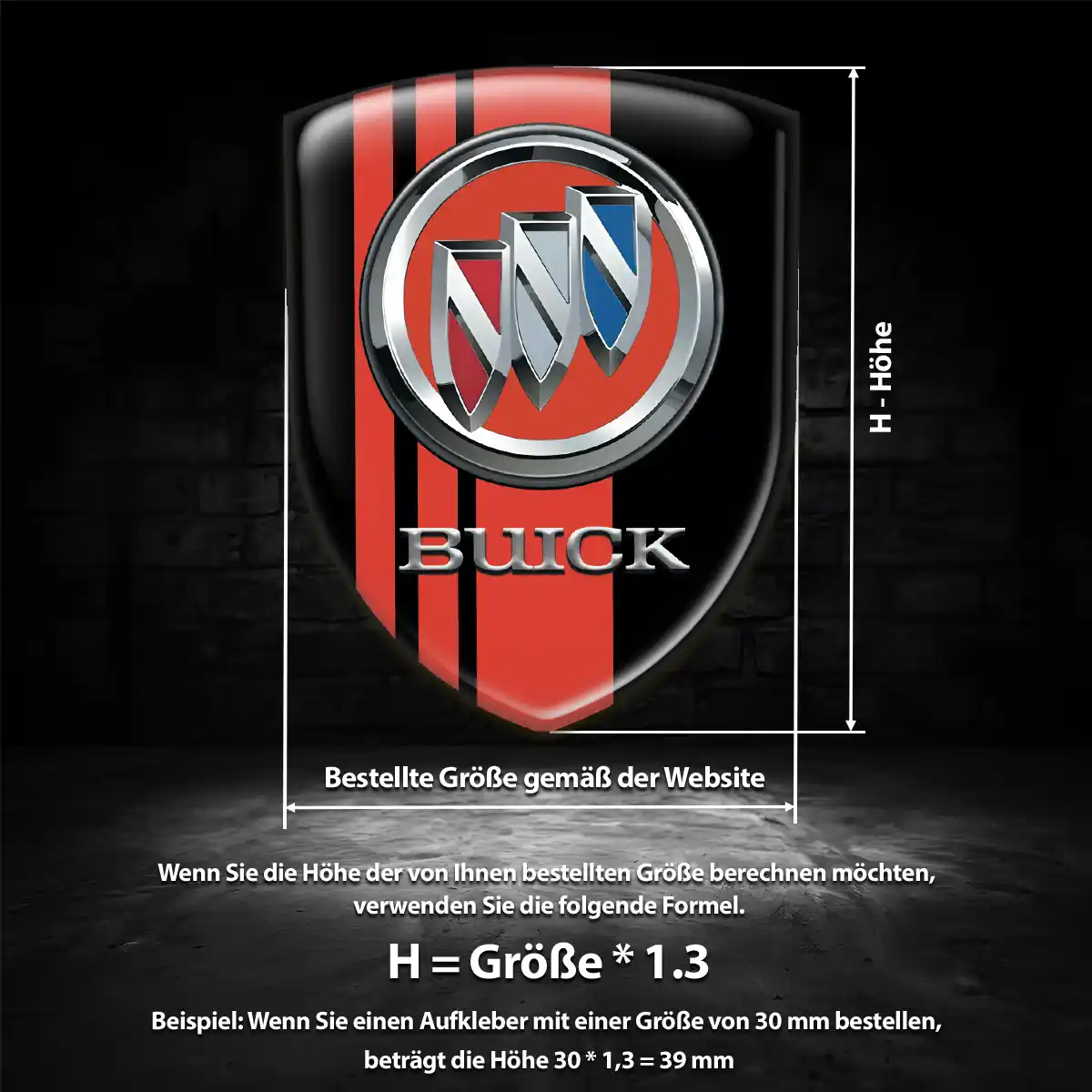 Buick Aufkleber Silikon Embleme Auto Markenedition