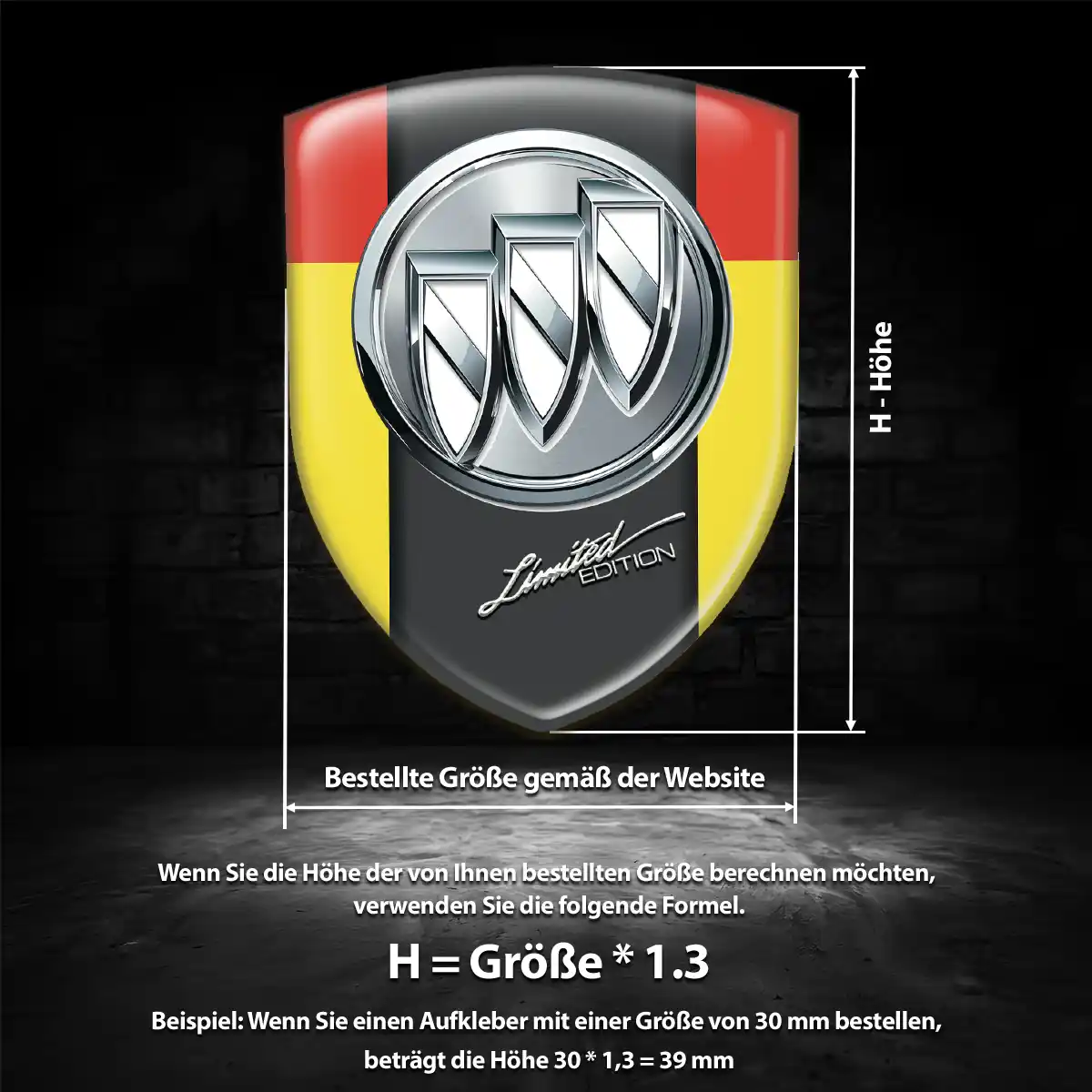 Buick Aufkleber Silikon Embleme Auto Premiumqualität