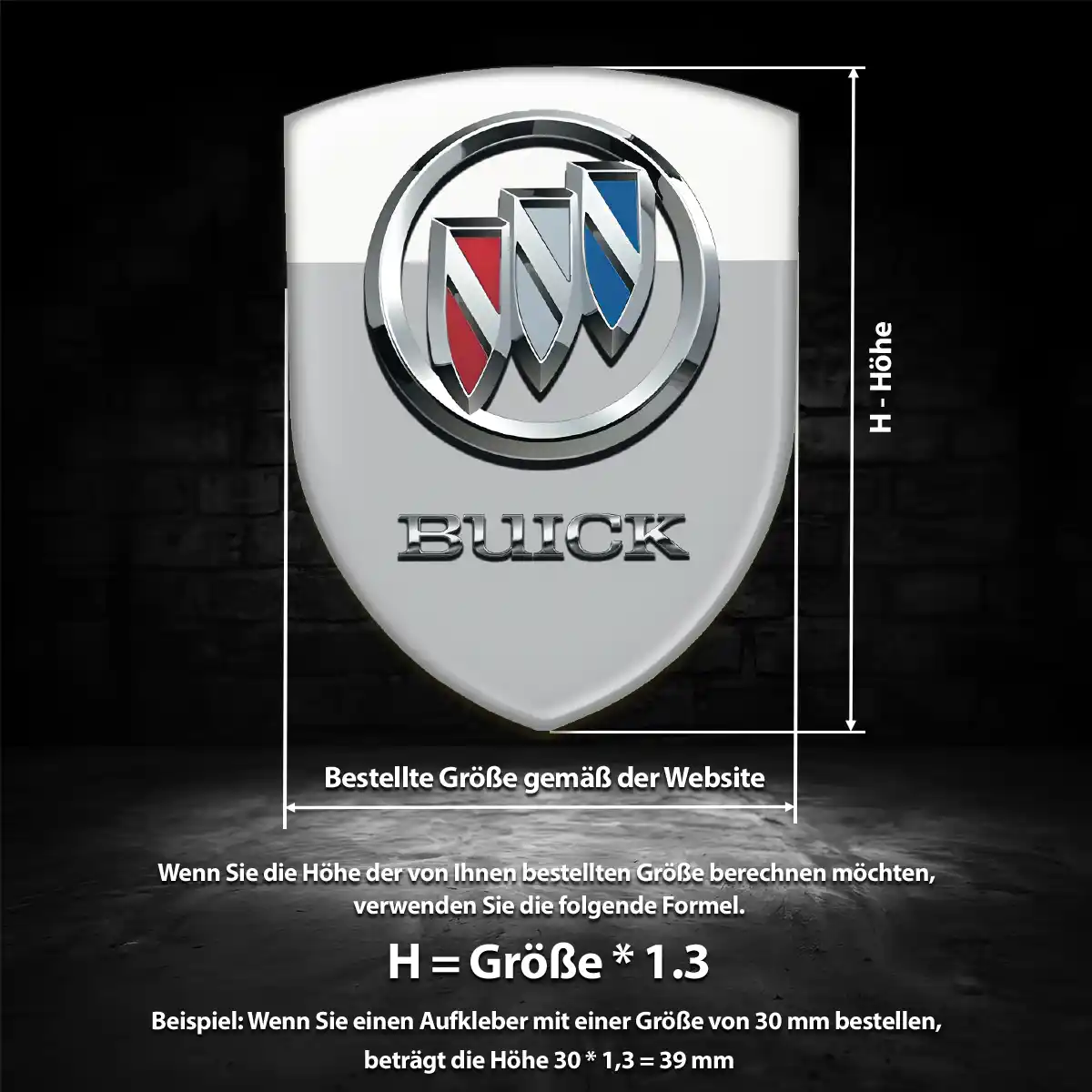 Buick Aufkleber Silikon Embleme Auto Stilvolles Design