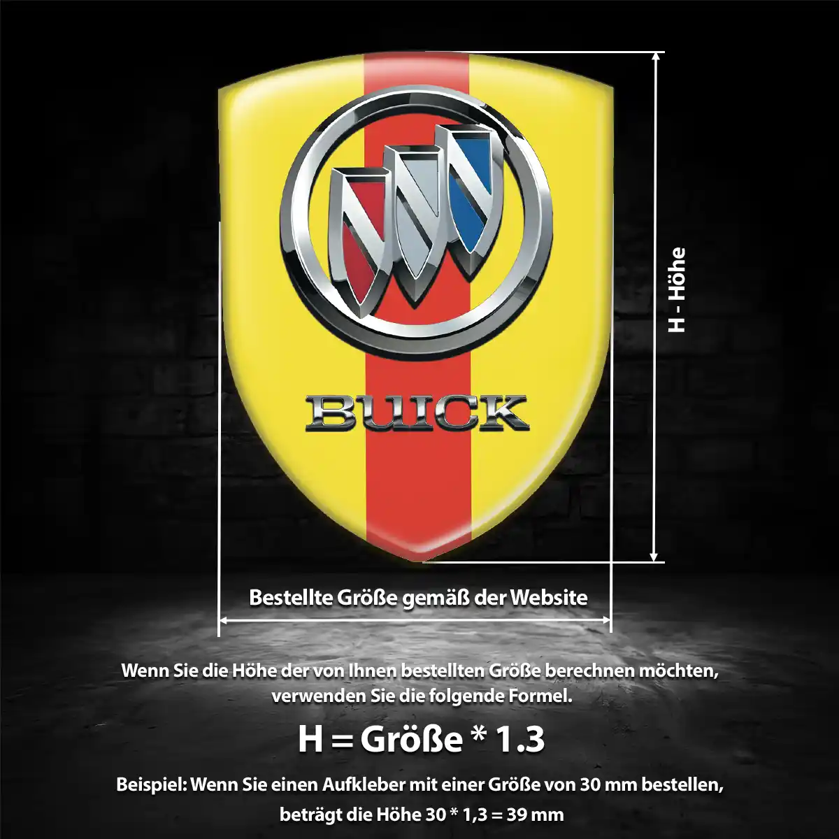 Buick Aufkleber Wappen Auto Edles Design