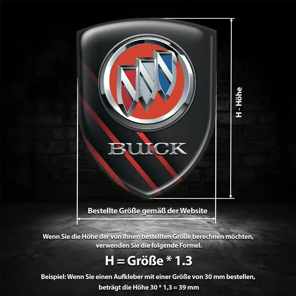 Buick Aufkleber Wappen Auto Limitierte Auflage