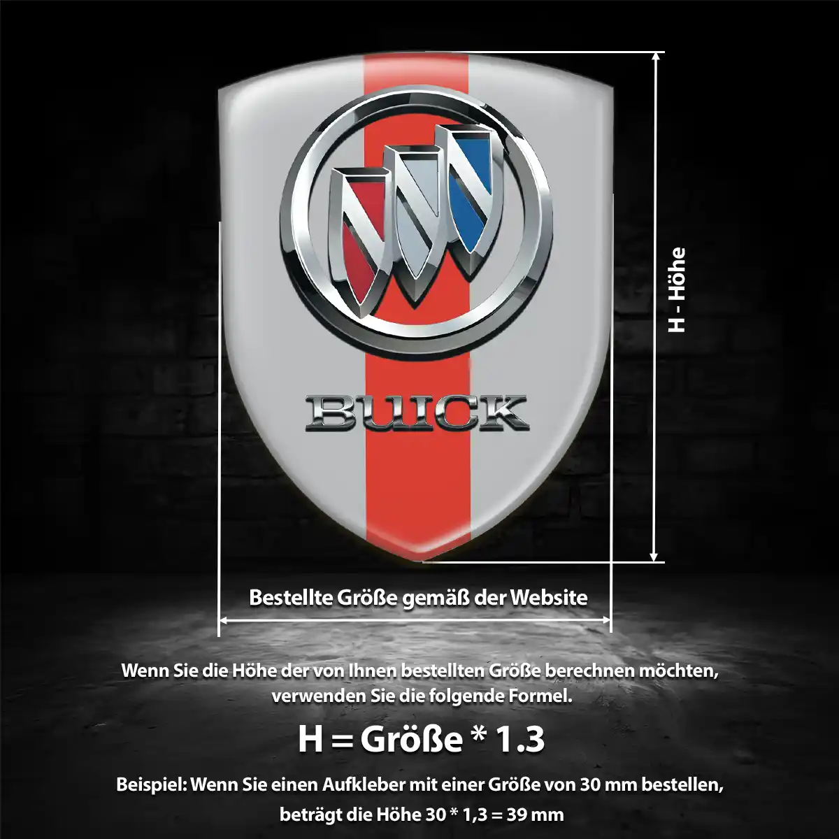 Buick Aufkleber Wappen Auto Premium-Edition