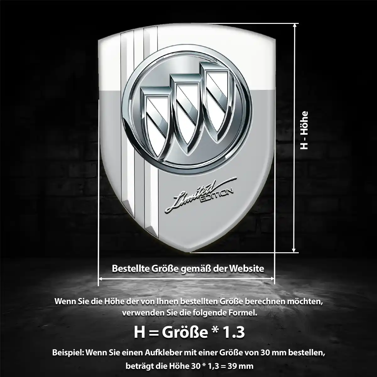 Buick Aufkleber Wappen Auto Premiumqualität